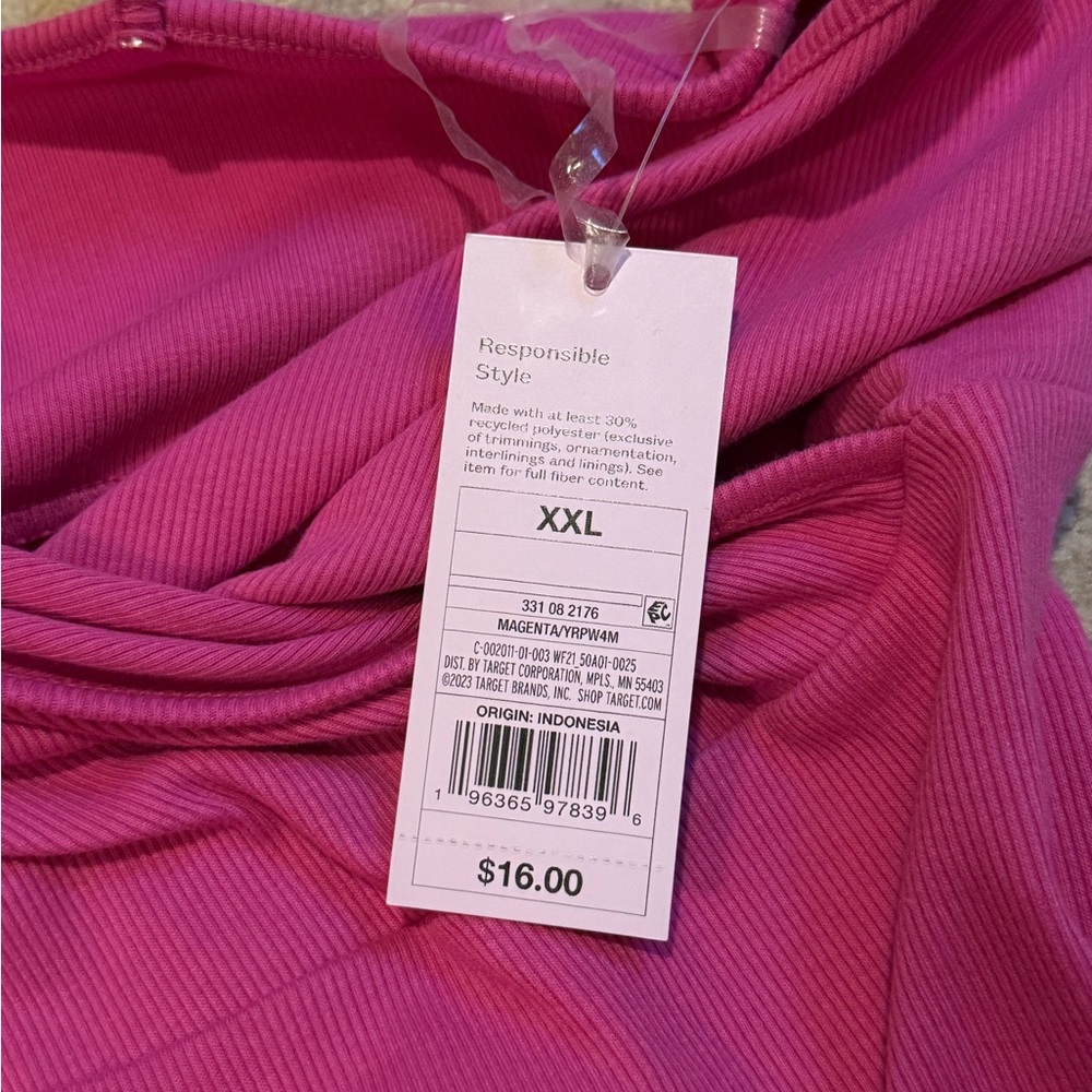 Wild Fable Fuchsia Ribbed Dress - Picture 4 of 7